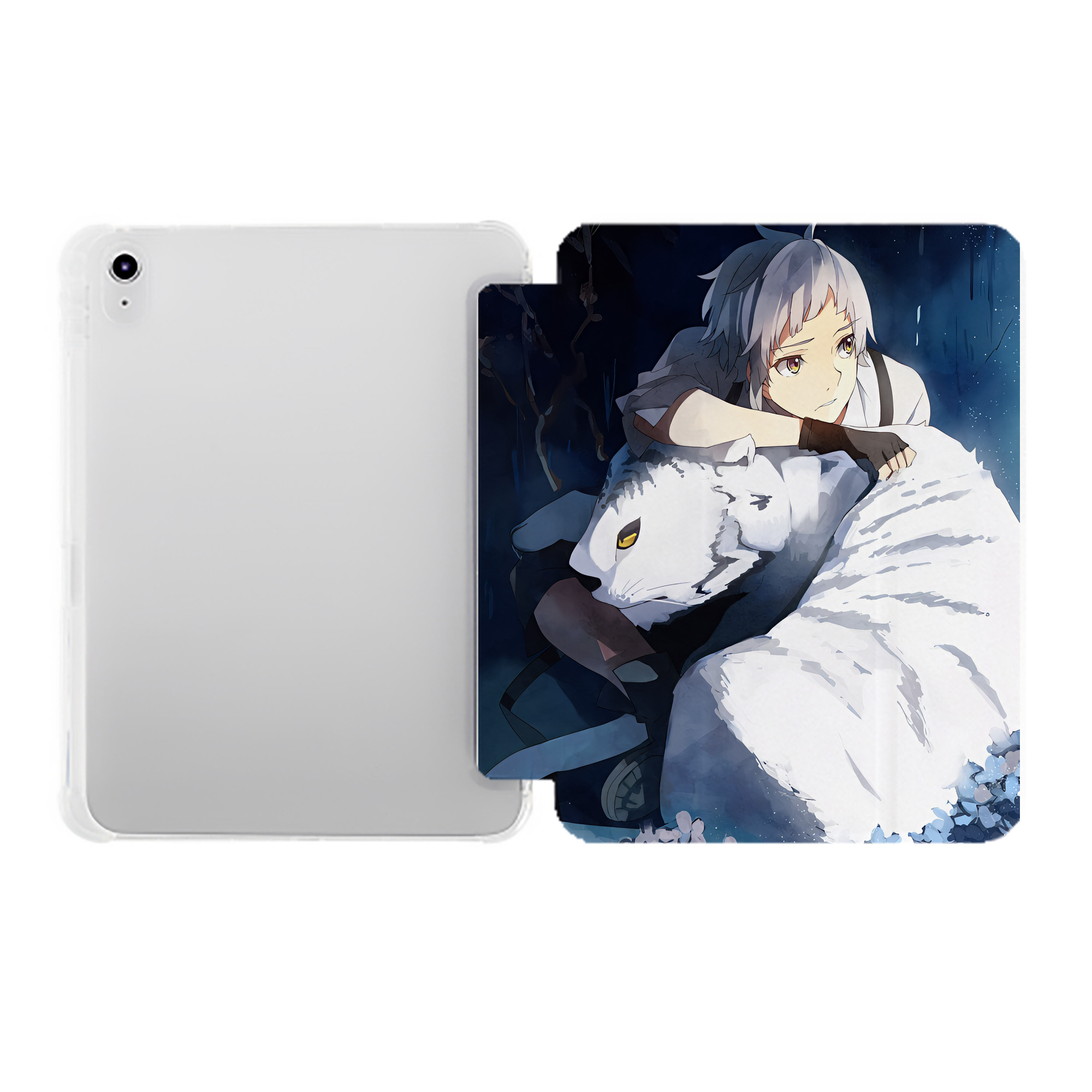 （画像用） 文豪ストレイドッグス Bungo Stray Dogs IPad ケース ペン収納付き 三つ折りスタンド PUレザー×シリコン 対応機種9.5/10.5/10.9インチ